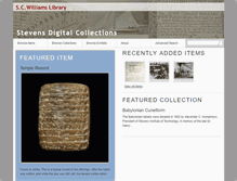 Tablet Screenshot of librarycollections.stevens.edu